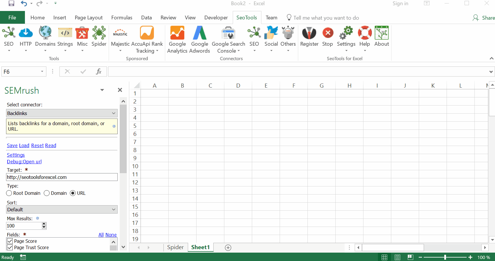 Цель   Благодаря интеграции SEMrush в SeoTools вы можете выполнять мощный анализ ключевых слов для платного и обычного трафика, узнавать, сколько и сколько ваши конкуренты тратят на Adwords, и просматривать ваши обратные ссылки непосредственно в Excel