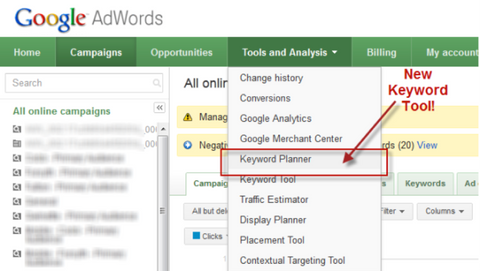 Google Keyword Planner   является одним из наиболее эффективных инструментов исследования ключевых слов, и поскольку Google является ведущей поисковой системой, это инструмент, который вы должны использовать